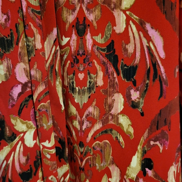 Dana Buchman three-quarter Sleeve Blouse Flowy and Floral XL - Picture 3 of 4